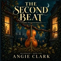 Cover of The Second Beat by Angie Clark: a cello in a lit window